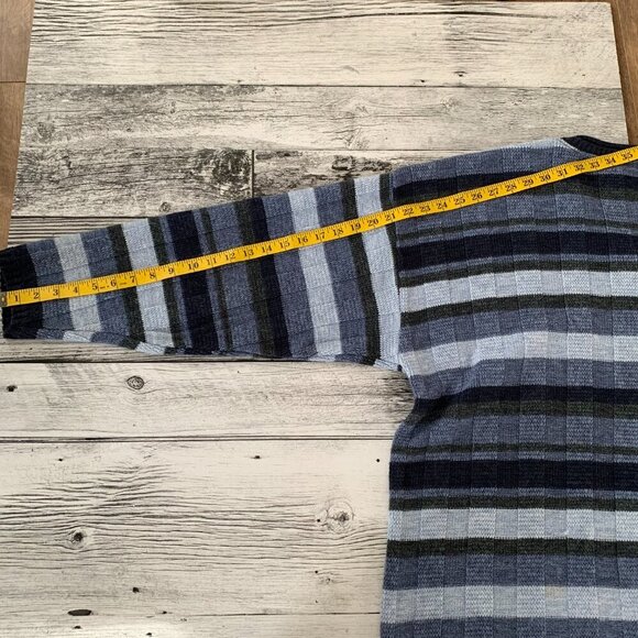 Vintage 90s Cherokee Blue Striped V-Neck Sweater - Picture 10 of 10